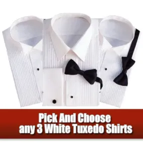 3 Pack of Womens Tuxedo Shirts on Sale for only $59.95!