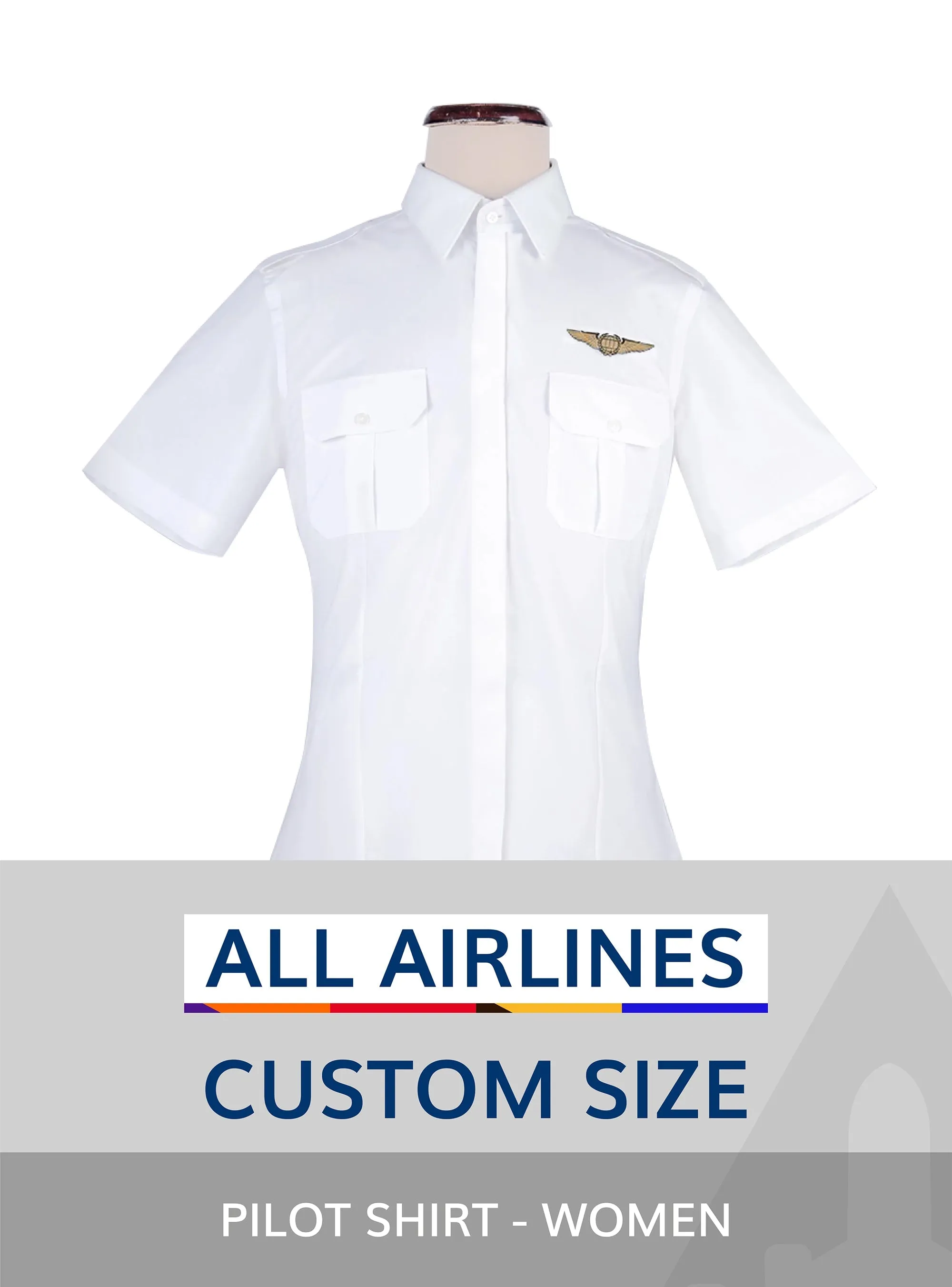 All Airlines Short Sleeve Custom Women's Pilot