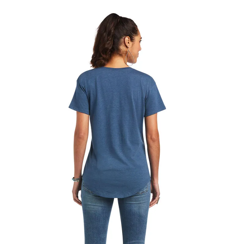 Ariat Women's Ariat Moo SA T-Shirt, Sailor Blue Heather