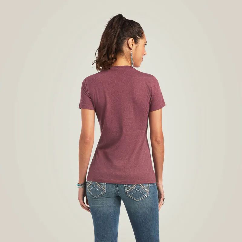 Ariat Women's Ariat Sol T-Shirt, Burgundy Heather