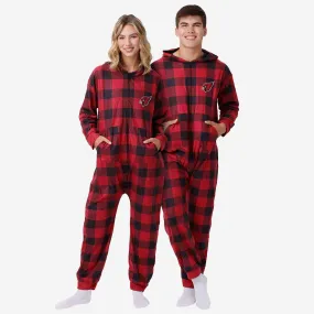 Arizona Cardinals Plaid One Piece Pajamas