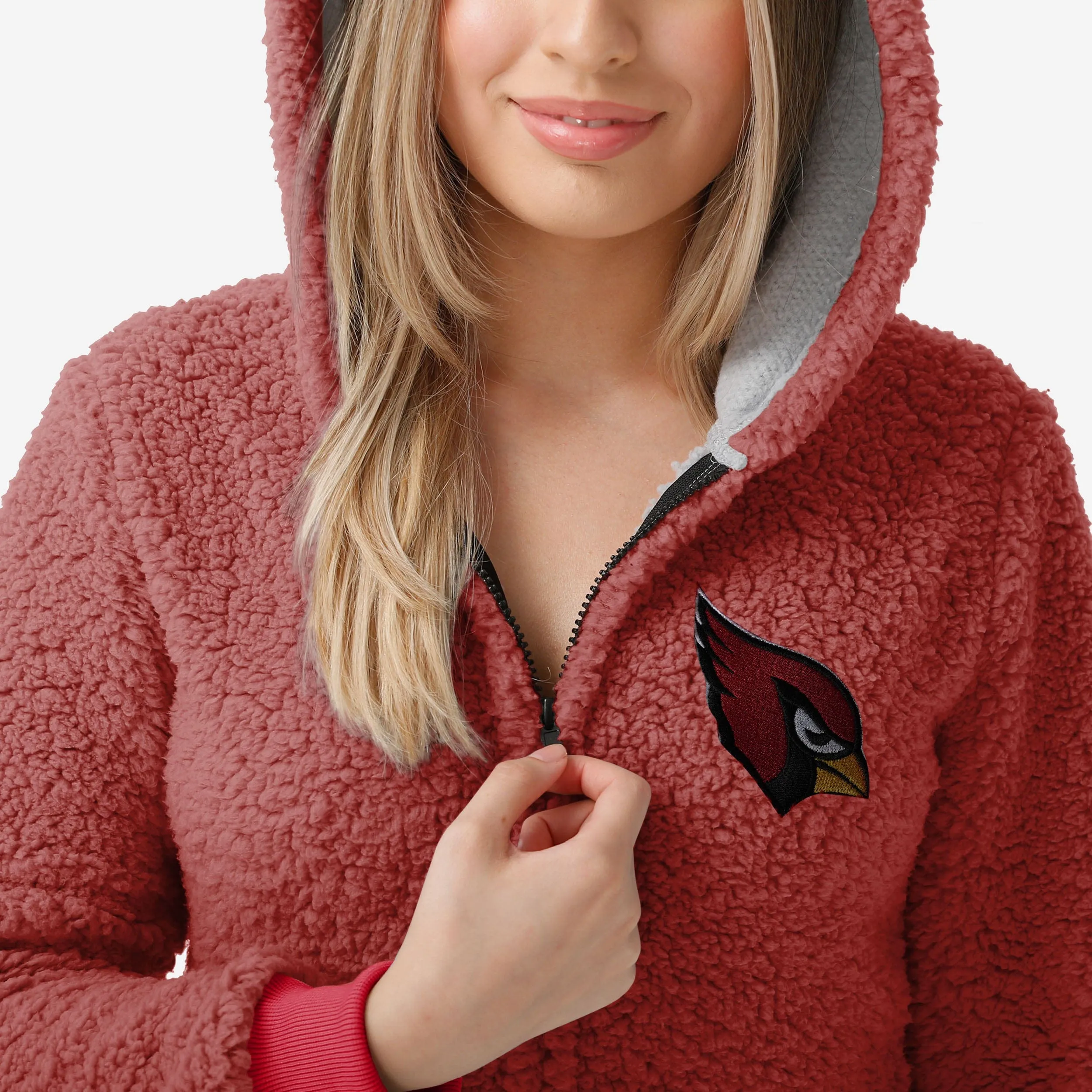 Arizona Cardinals Womens Sherpa One Piece Pajamas