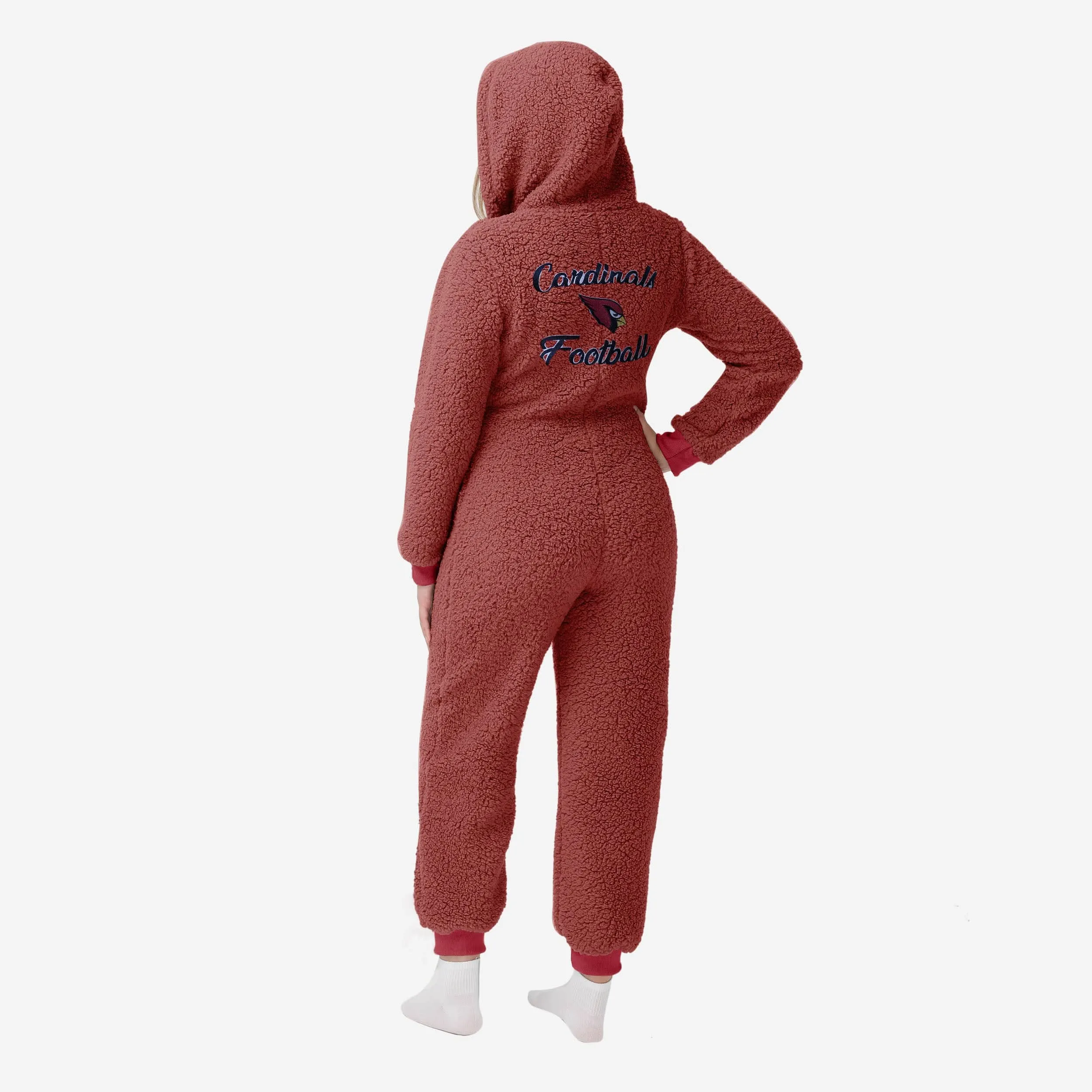 Arizona Cardinals Womens Sherpa One Piece Pajamas