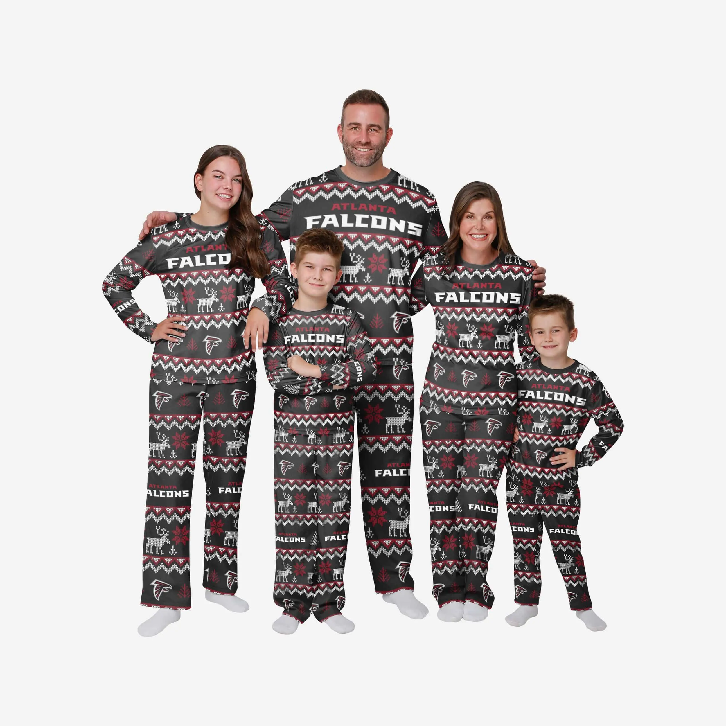 Atlanta Falcons Womens Ugly Pattern Family Holiday Pajamas