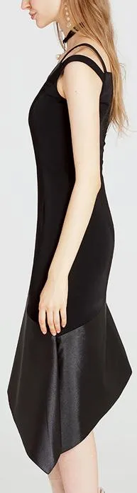 Black Asymmetric Cocktail Dress