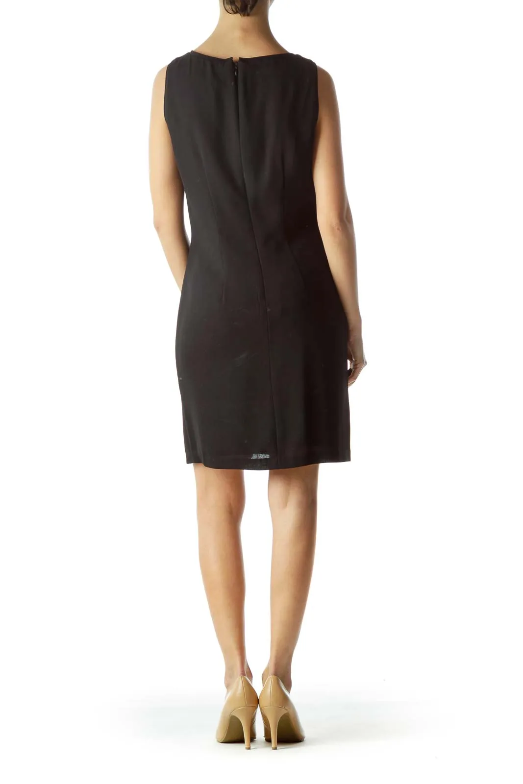 Black Colorblock Sheath Dress