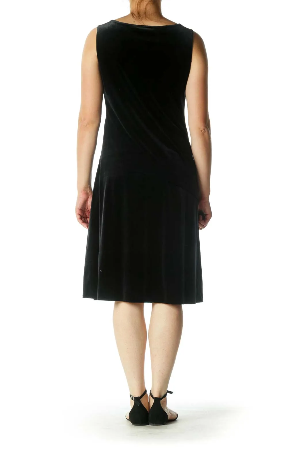 Black Velvet Shift Dress