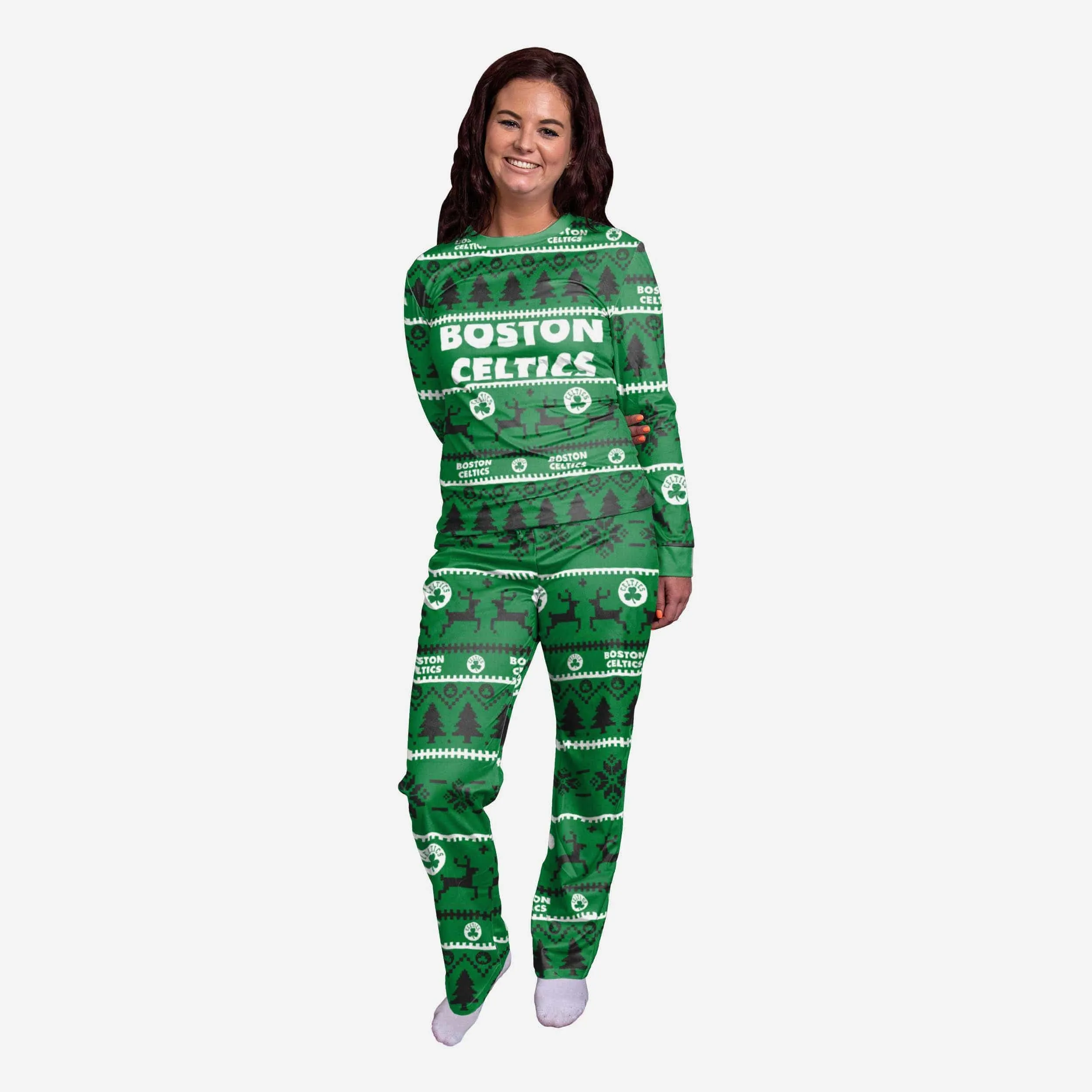 Boston Celtics Womens Family Holiday Pajamas