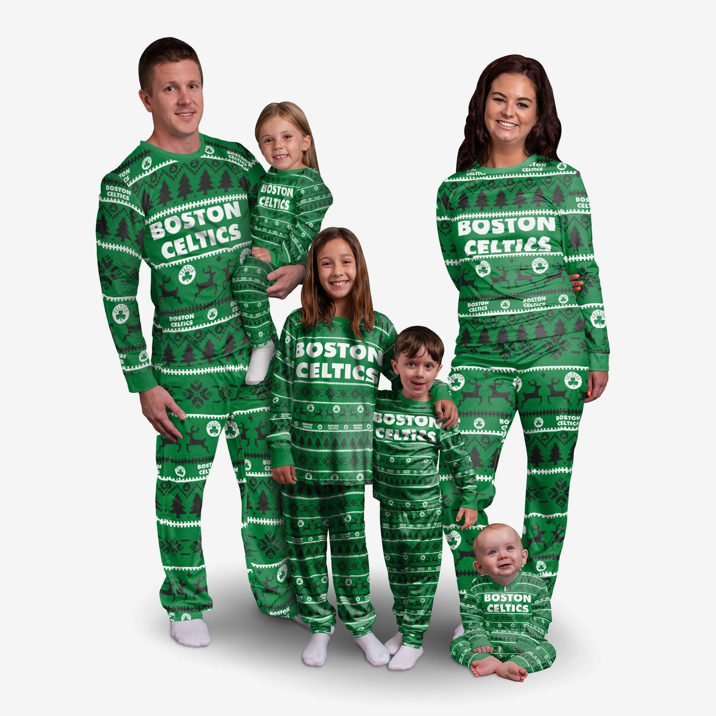 Boston Celtics Womens Family Holiday Pajamas