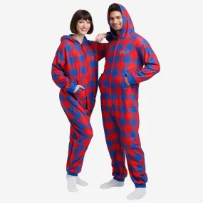 Buffalo Bills Plaid One Piece Pajamas