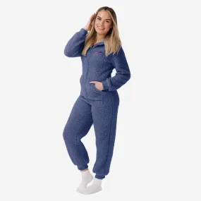 Buffalo Bills Womens Sherpa One Piece Pajamas