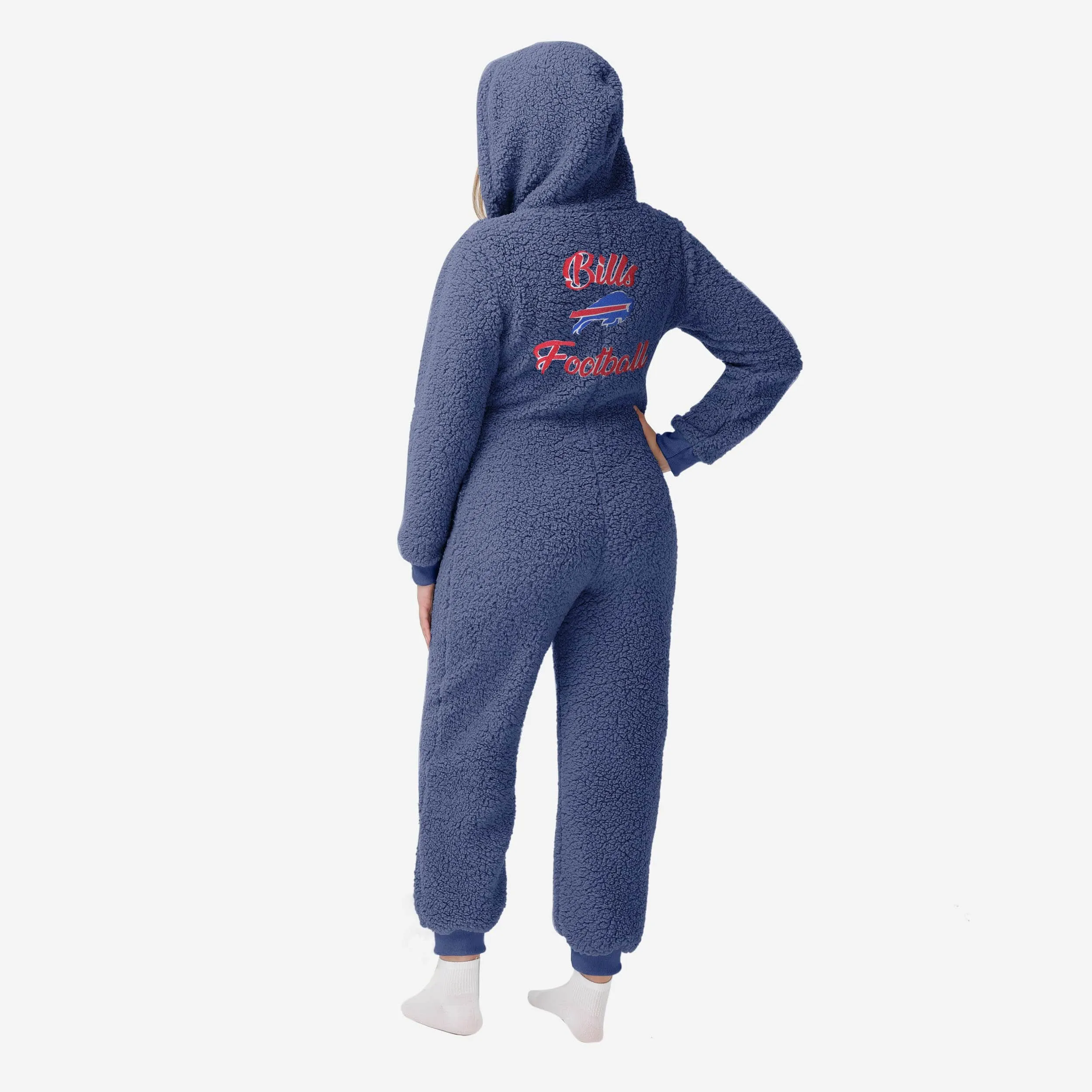 Buffalo Bills Womens Sherpa One Piece Pajamas