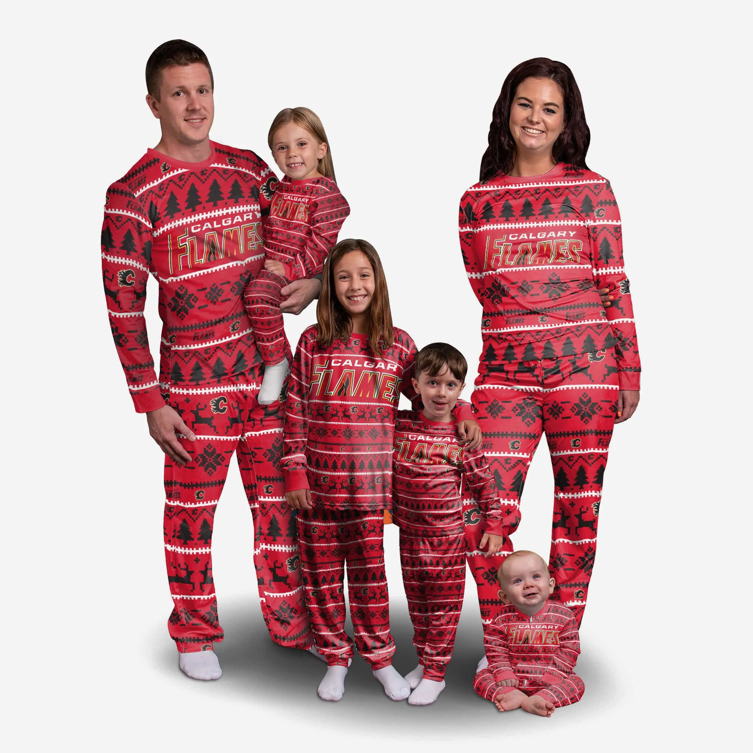 Calgary Flames Womens Family Holiday Pajamas