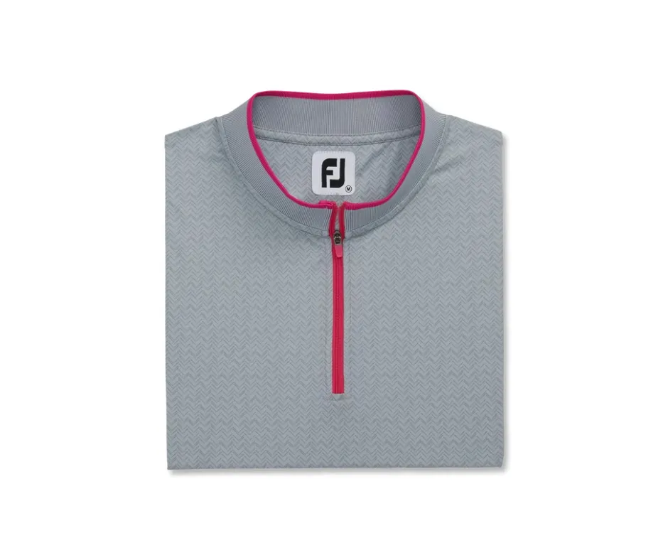 FootJoy Women's Sleeveless Quarter-Zip Printed Polo