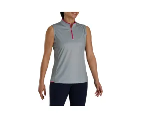 FootJoy Women's Sleeveless Quarter-Zip Printed Polo