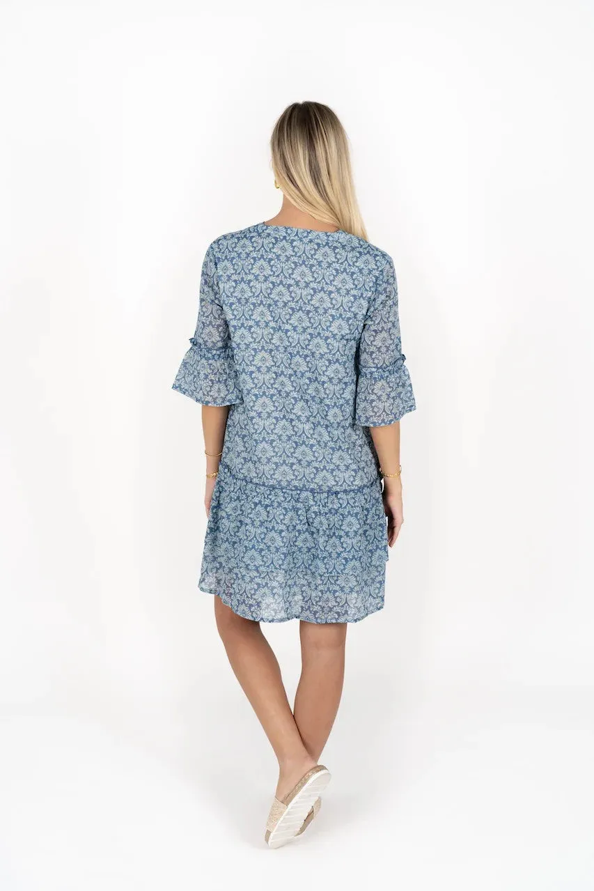 Humidity - Paradise Aries Dress, Blue Print