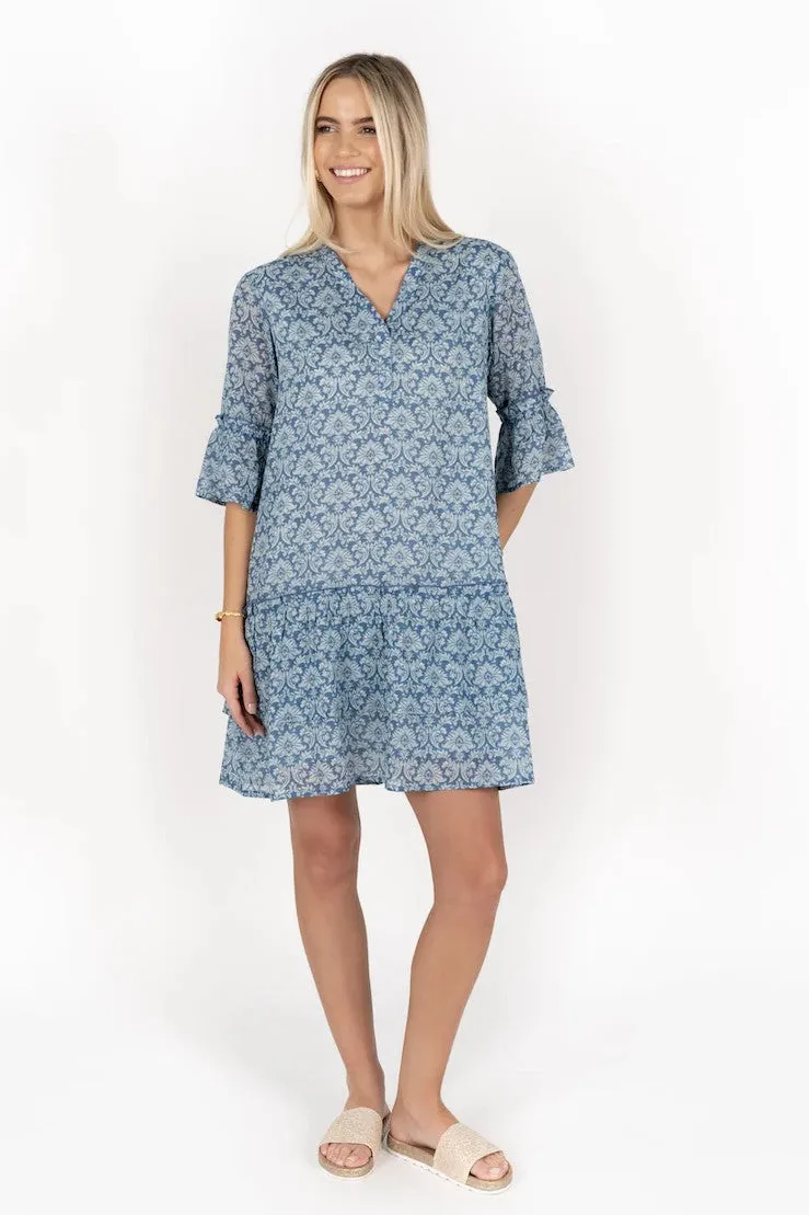 Humidity - Paradise Aries Dress, Blue Print