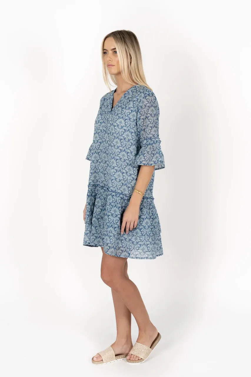 Humidity - Paradise Aries Dress, Blue Print