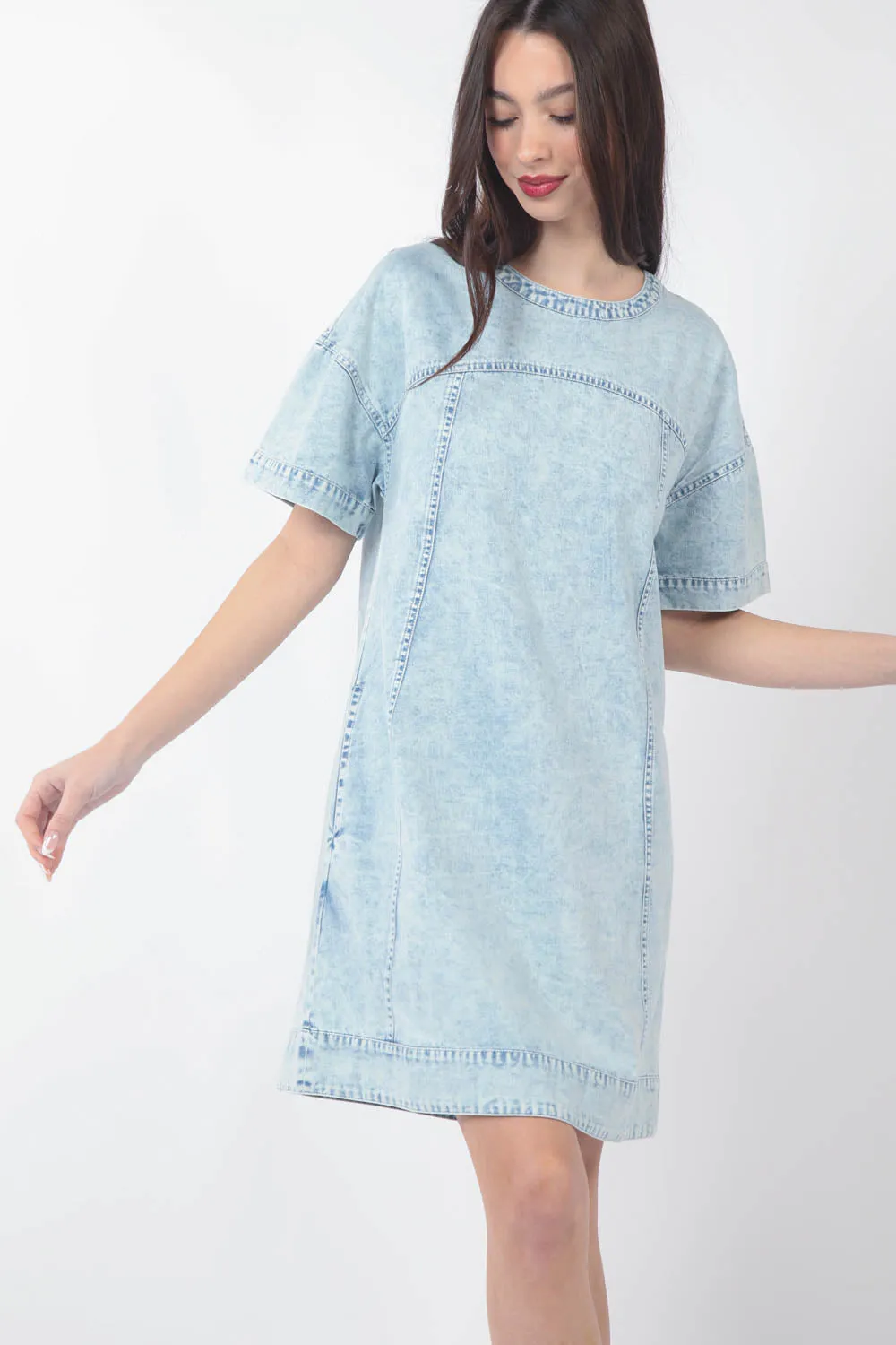 Light Washed Denim Dress