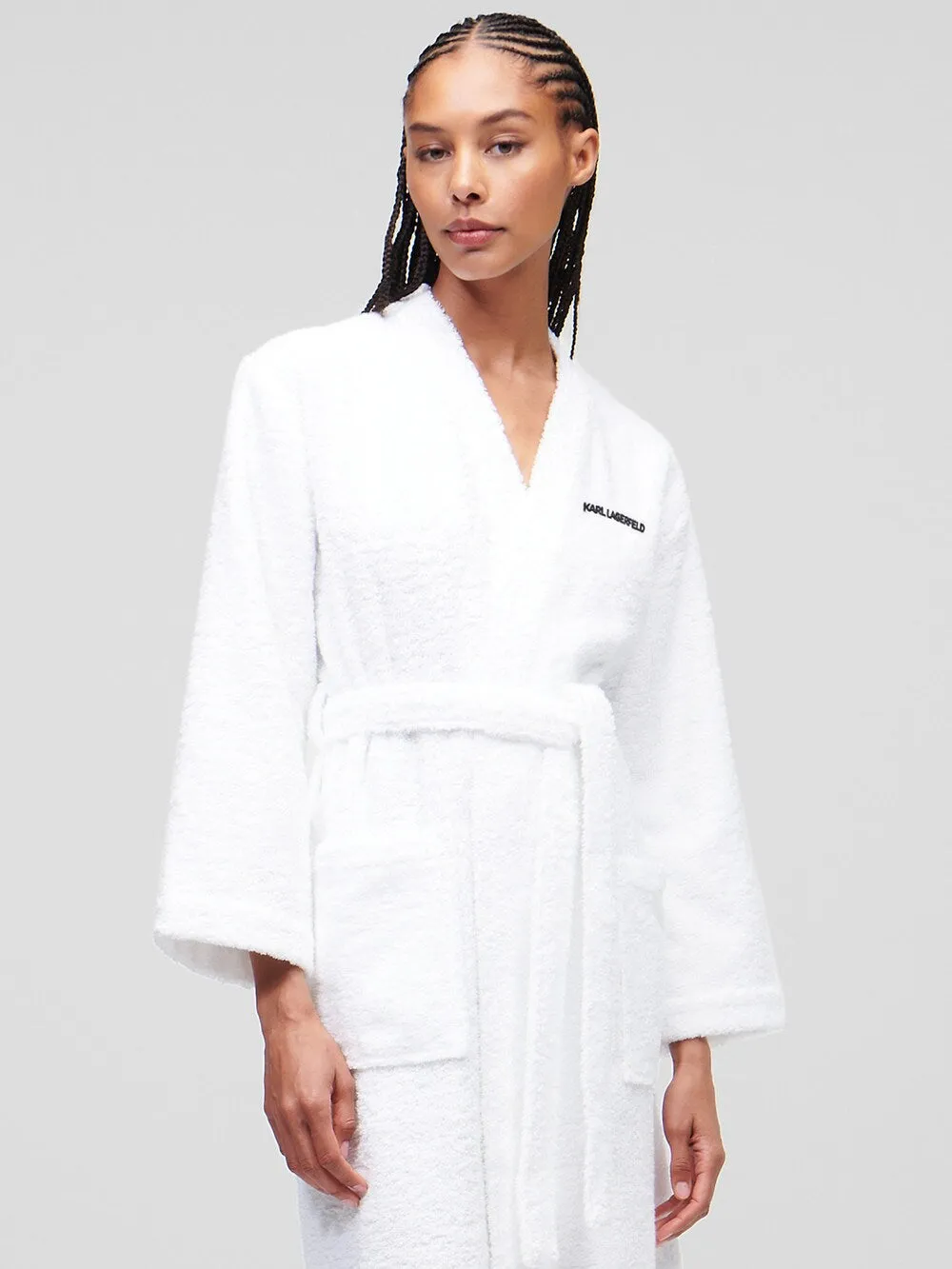 Long robe Karl Lagerfeld Ikonik 2.0, white