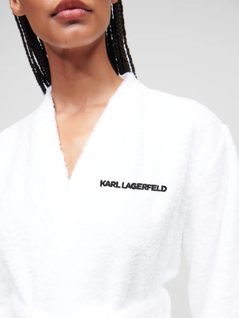 Long robe Karl Lagerfeld Ikonik 2.0, white