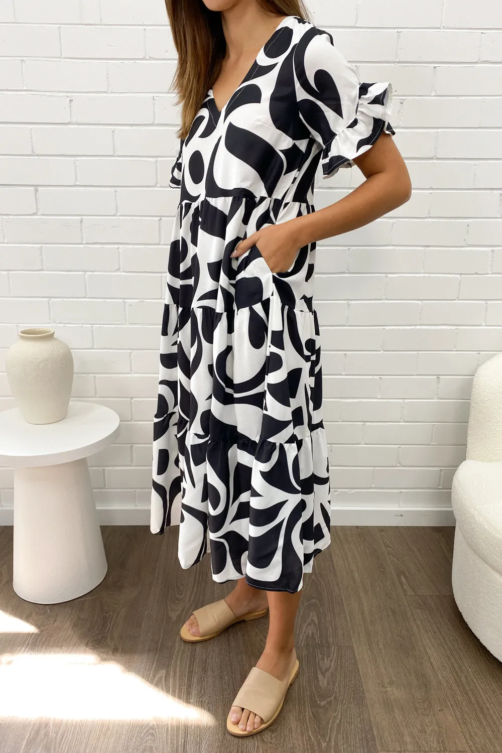 Michelle Midi New Print Dress