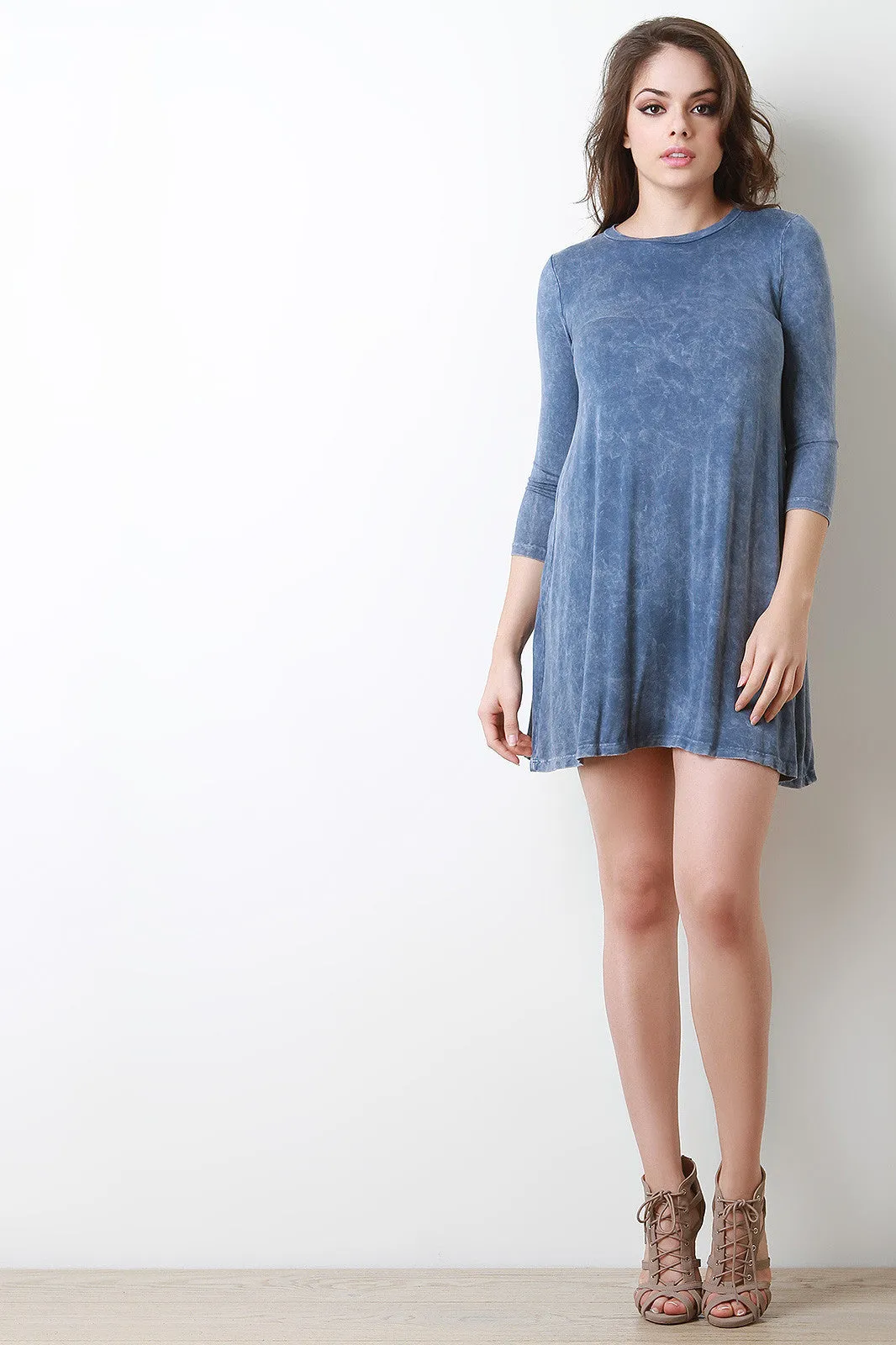 Mineral Wash Shift Dress