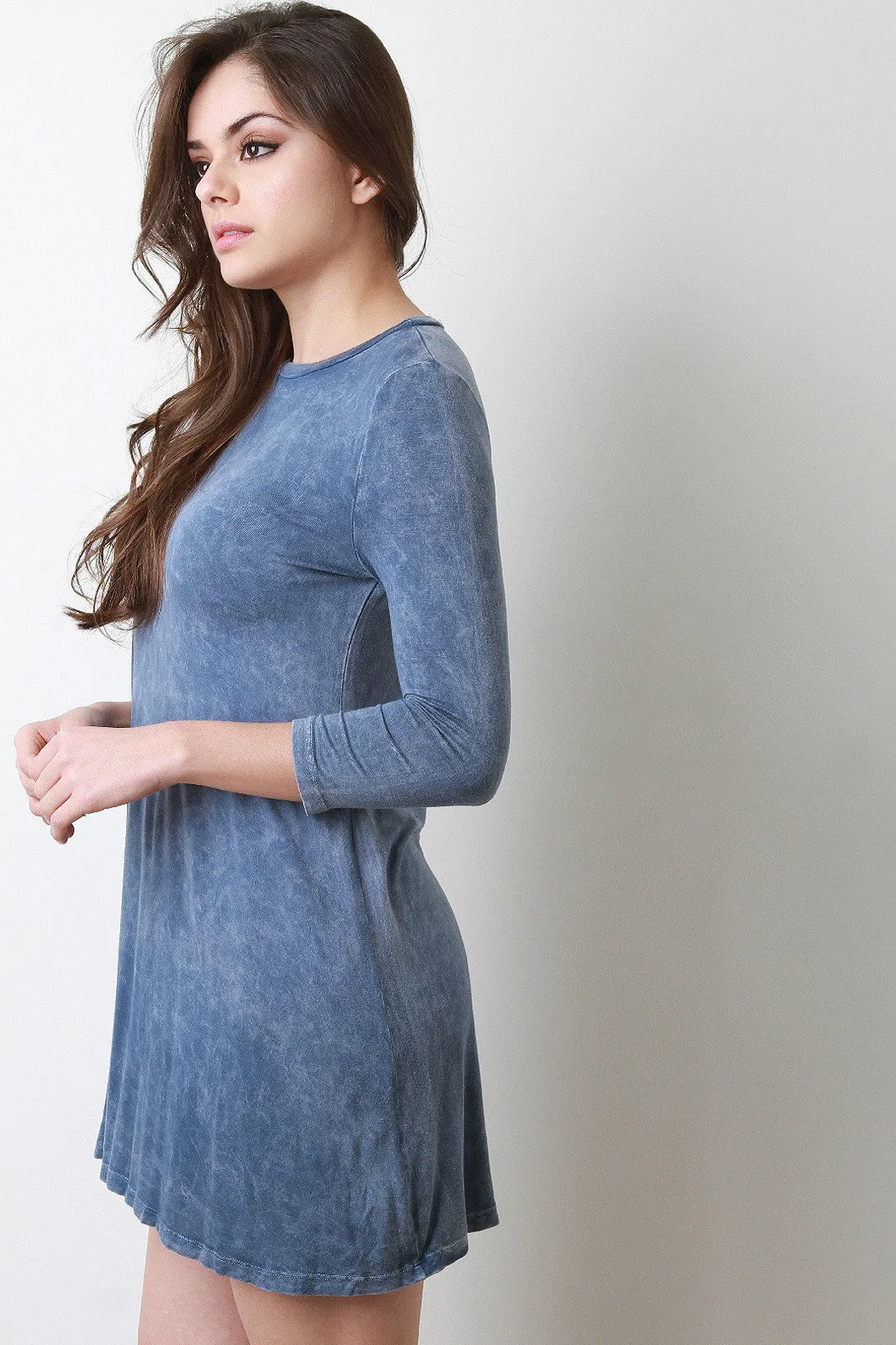 Mineral Wash Shift Dress