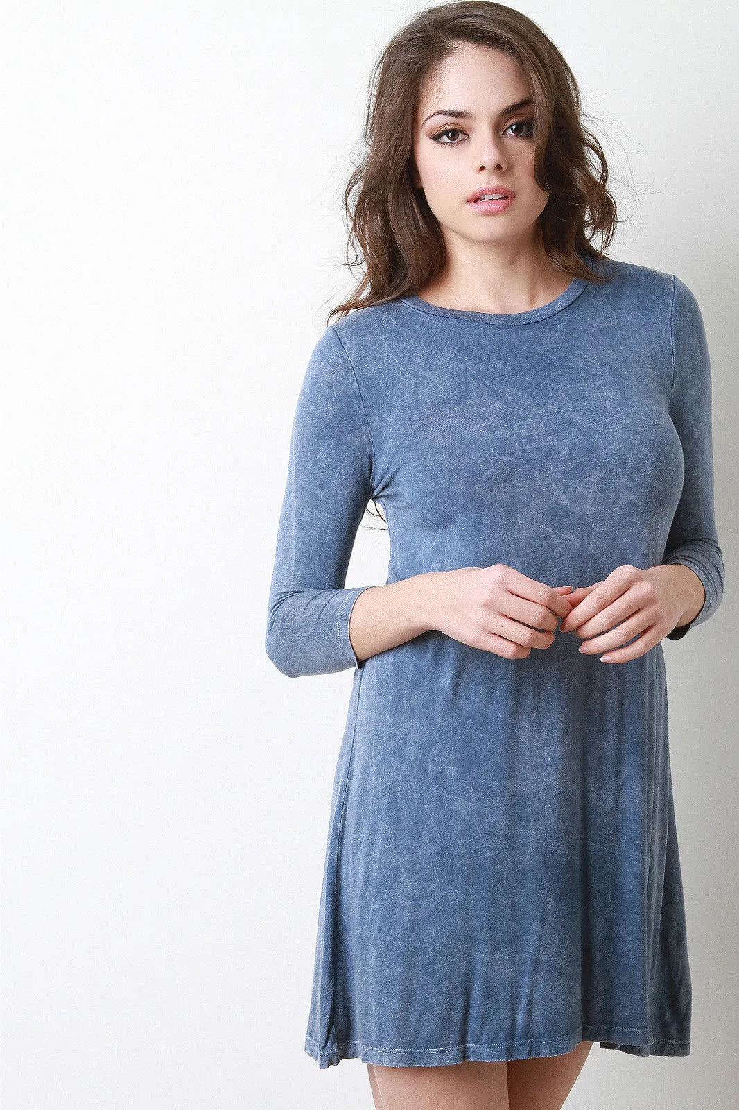 Mineral Wash Shift Dress