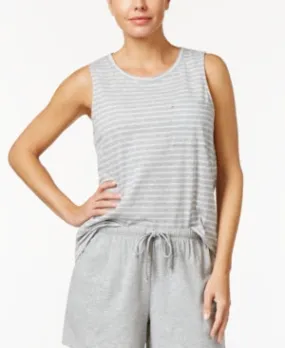 Nautica Striped Pajama Tank Top - Gray, Size XL