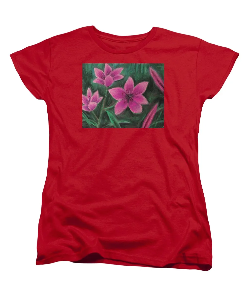 Pink Lilies - Women's T-Shirt (Standard Fit)