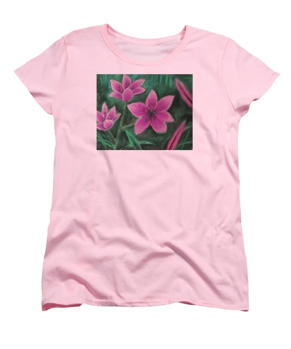 Pink Lilies - Women's T-Shirt (Standard Fit)