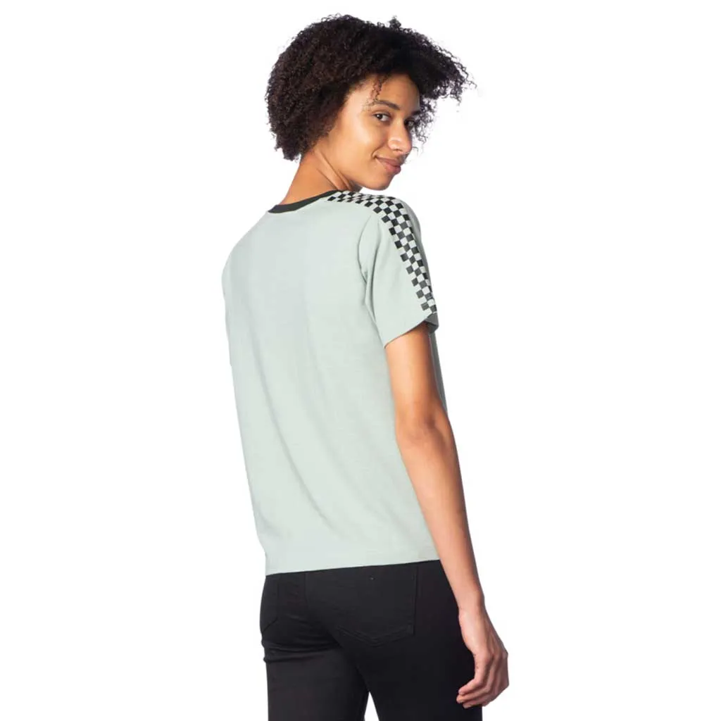 Santa Cruz Women's Intro Check Strip S/S Tee - Fog