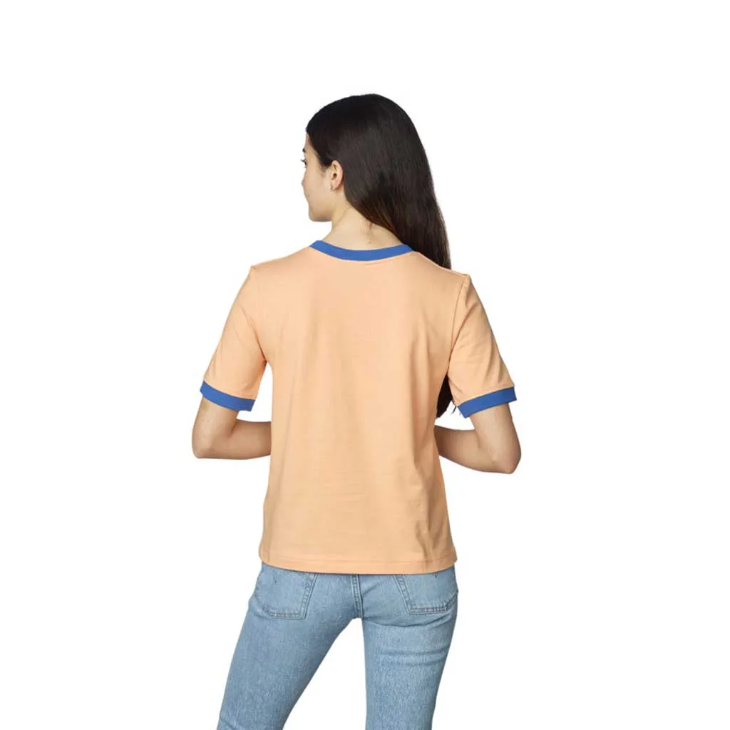 Santa Cruz Women's Obscure Strip Ringer S/S Tee - Peach