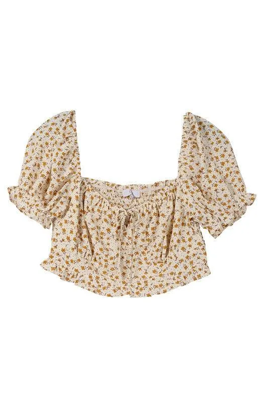 Ss Puff Dressy Top