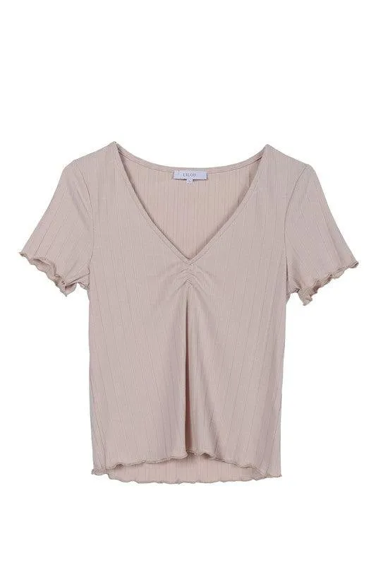 Ss V Neck Top