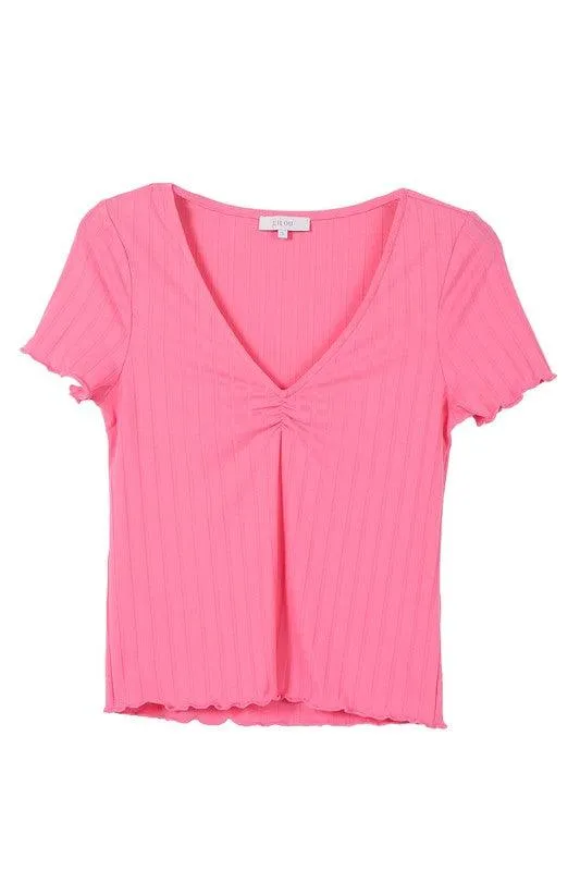 Ss V Neck Top