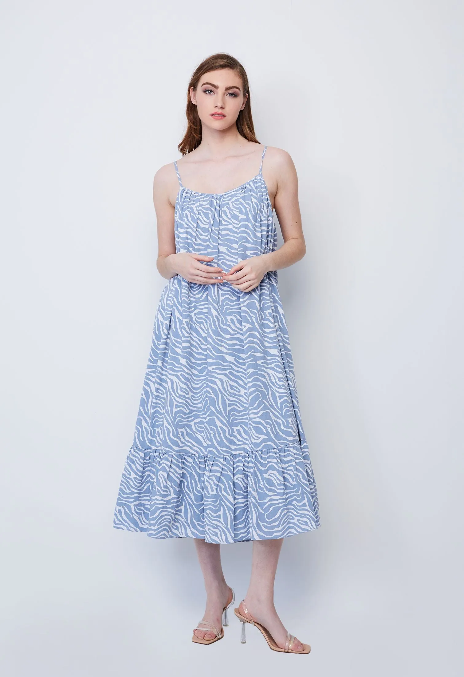 Strappy Wavy Motif Dress