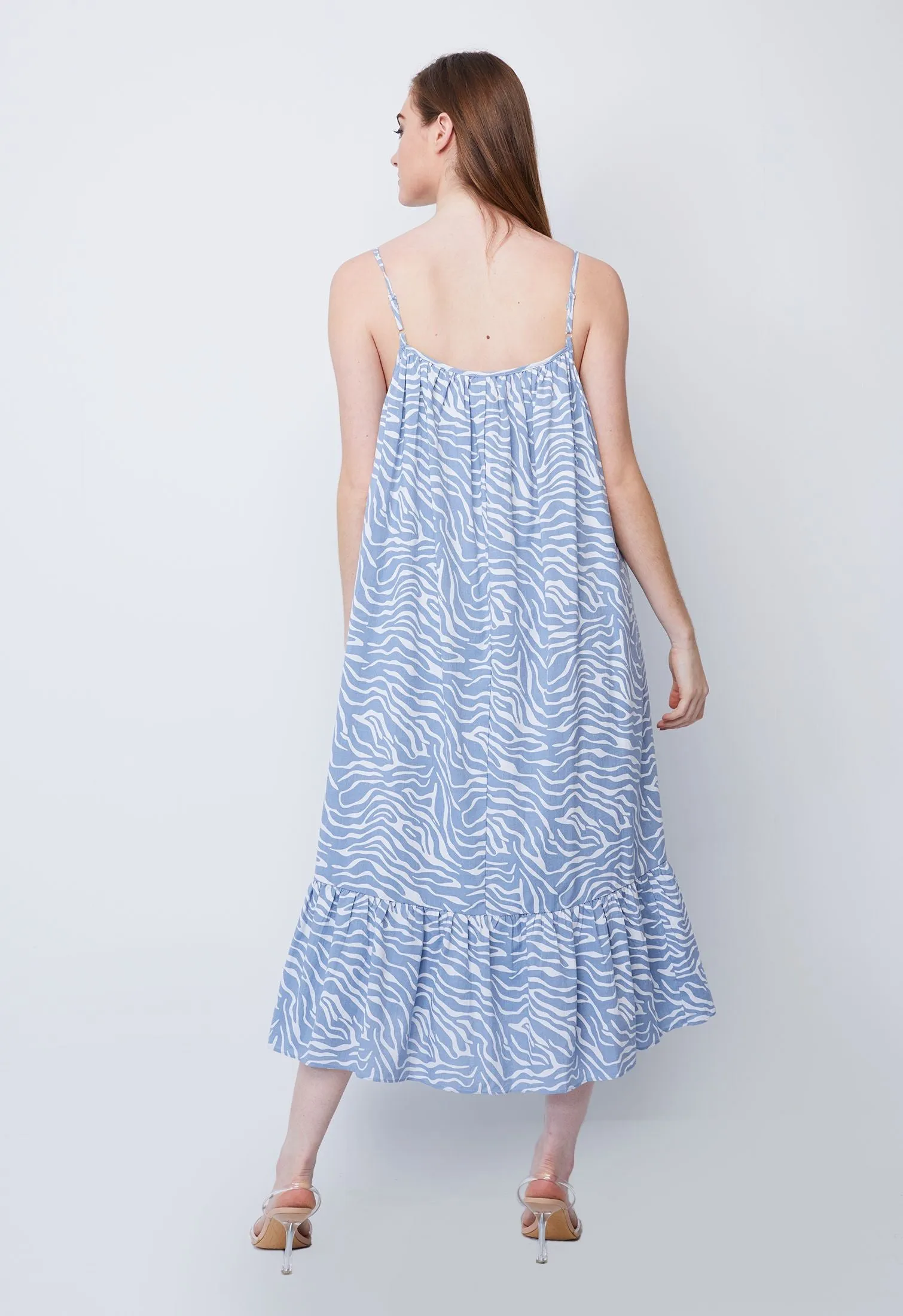 Strappy Wavy Motif Dress