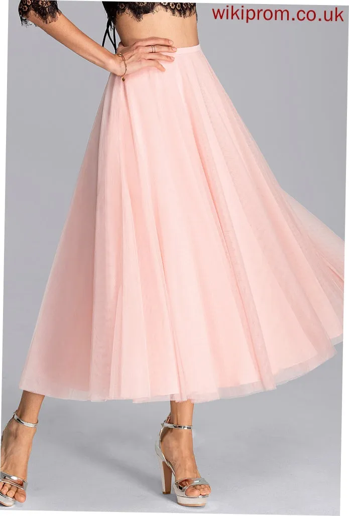 Tea-Length A-Line Nia Cocktail Dresses Tulle Cocktail Dress