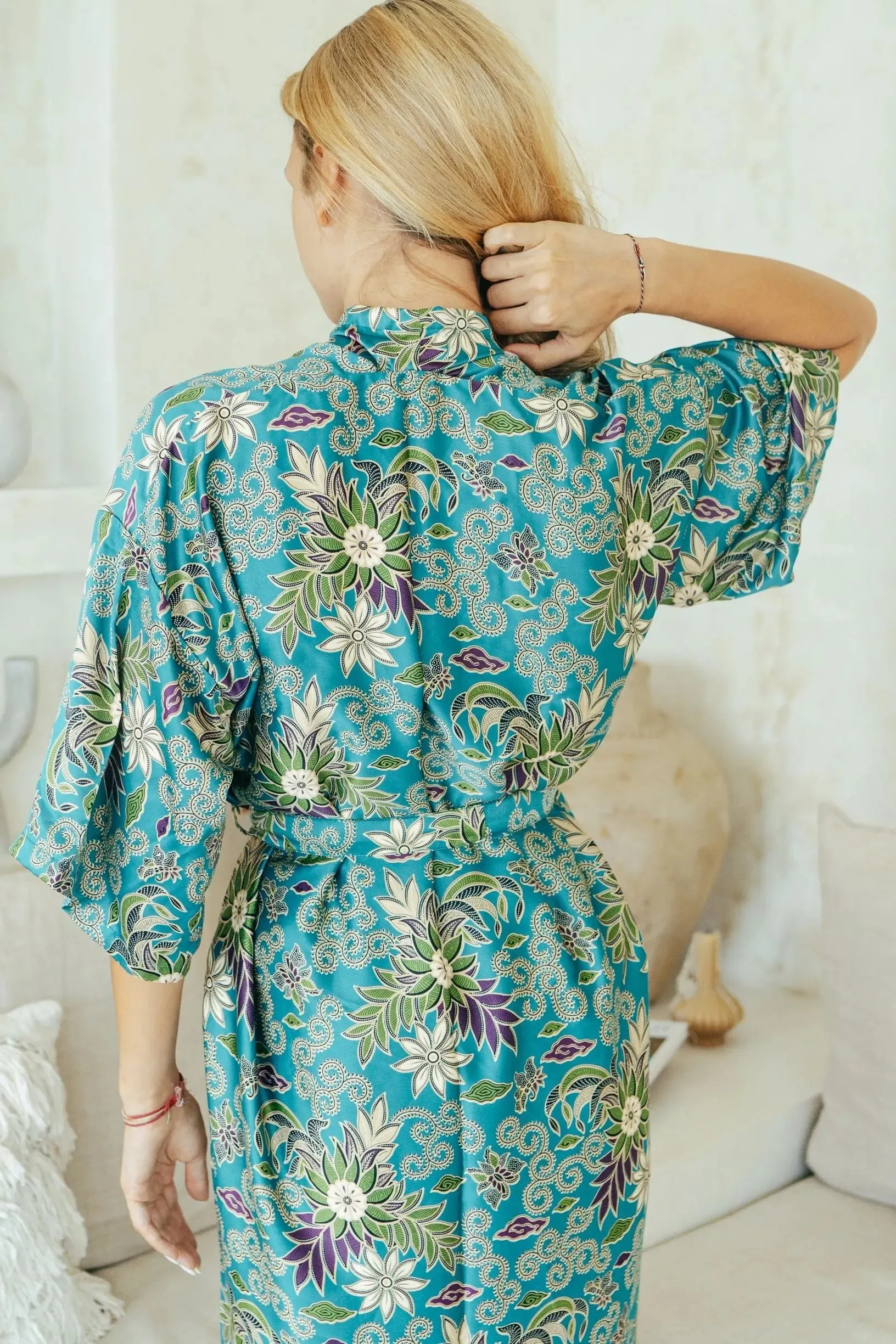 Turquoise Kimono Robe