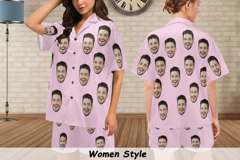 Unisex Custom Pajamas with Face Photo Unique Gifts Nightwear