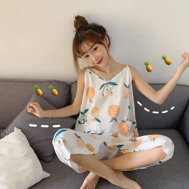 Women's Cartoon Printed One-piece Pajamas