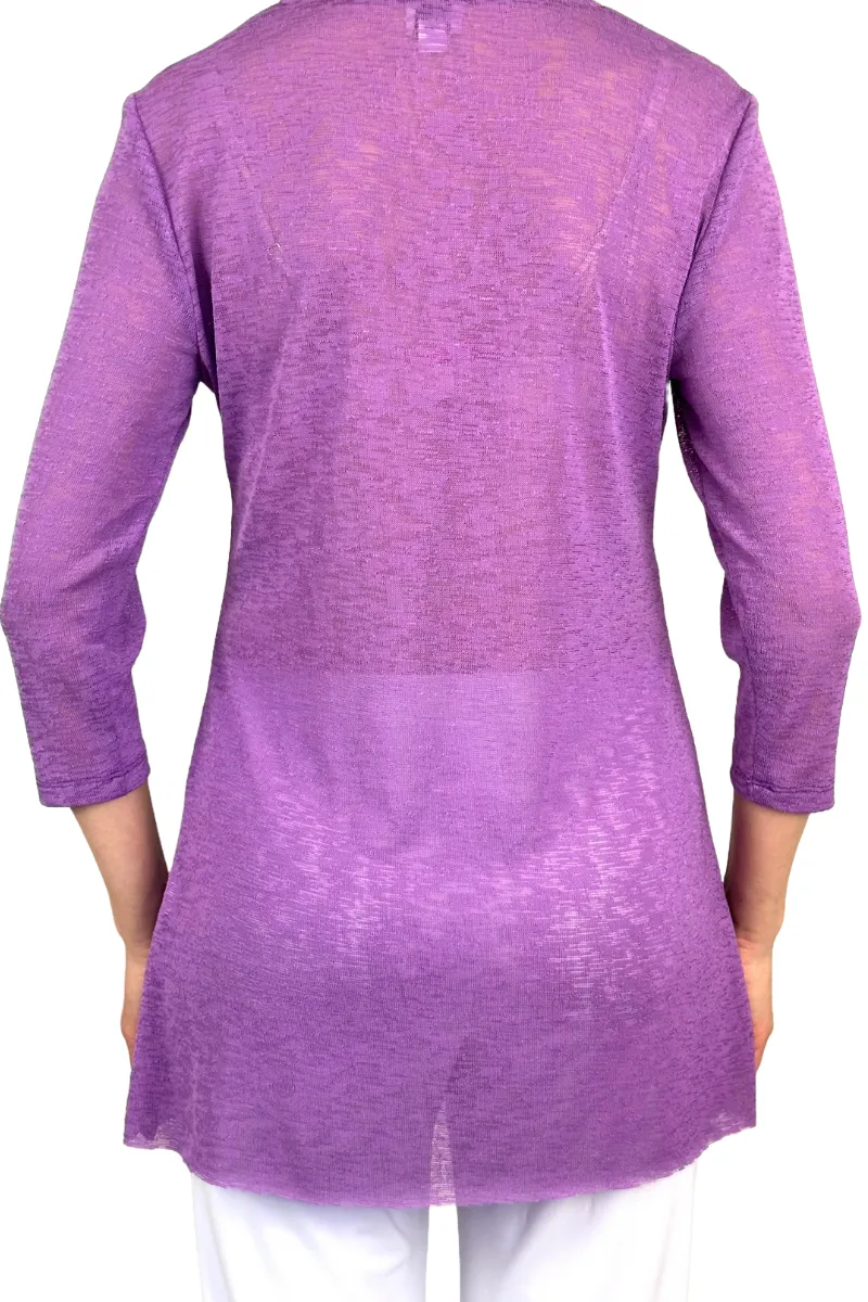 Women's Tunic Top Lilac Mauve Quality Stretch Fabric Comfort Easy care Fabric Flattering Comfort Fit Made In Canada Exclusive Yvonne Marie Boutiques