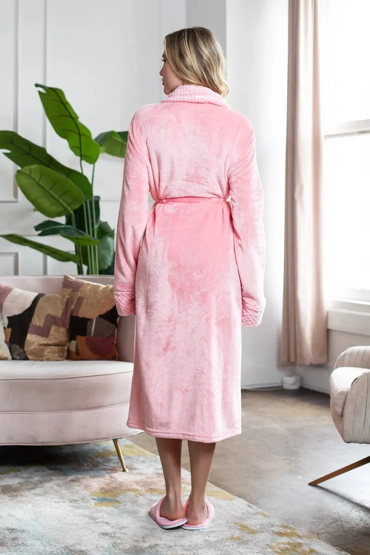 Women's Ultra Soft Fleece Bathrobe