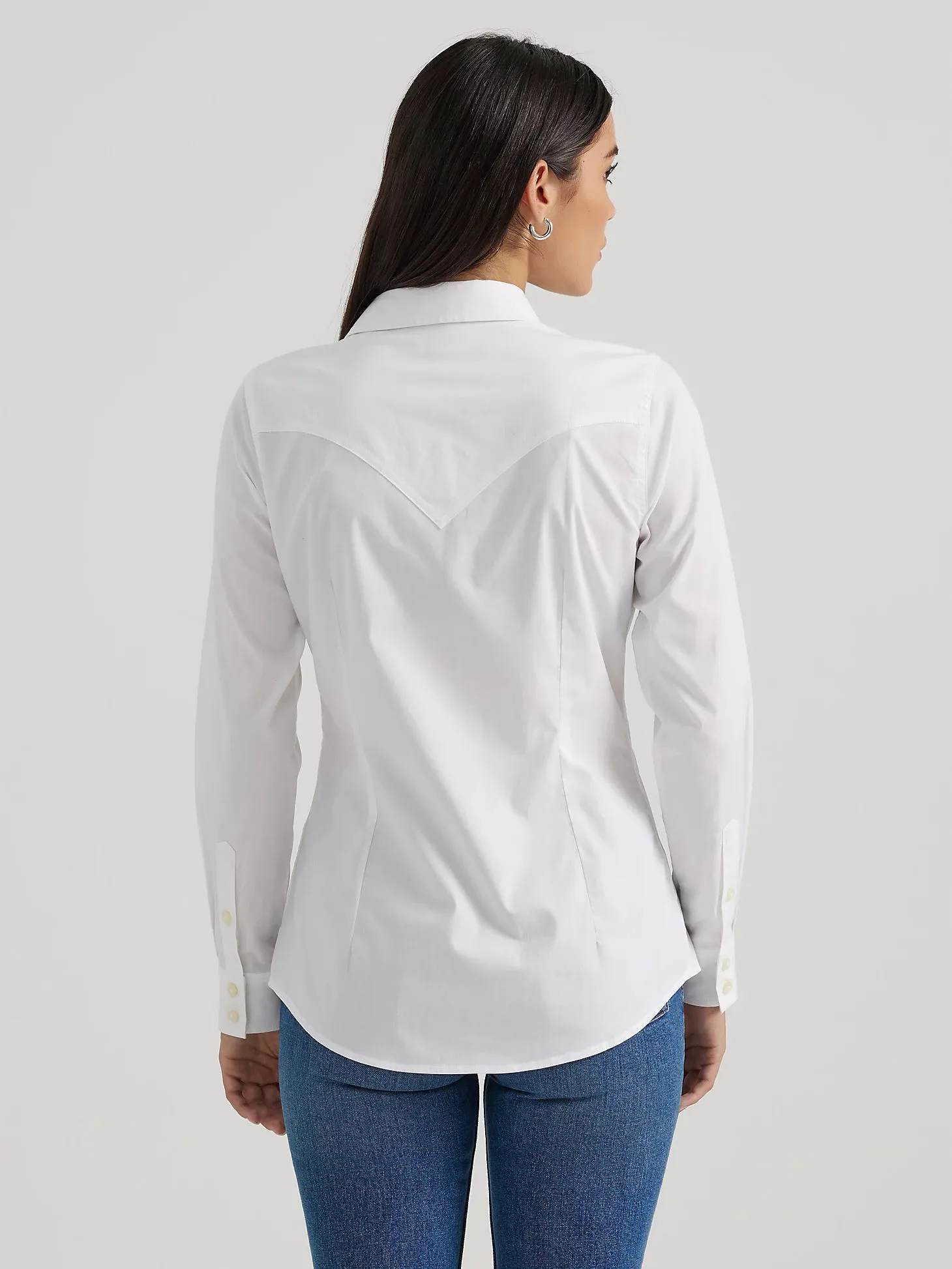 Women's Wrangler Retro 112358013 Western Long Sleeve Shirt White