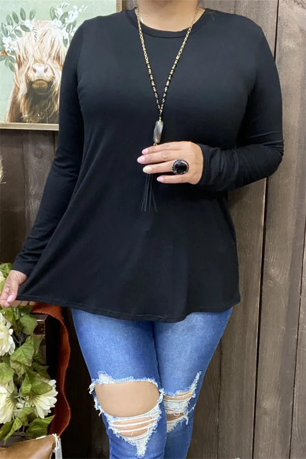 YMY15530 Black long sleeve women top/T-shirts