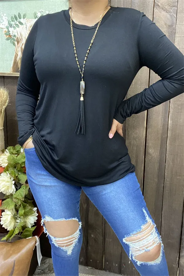 YMY15530 Black long sleeve women top/T-shirts